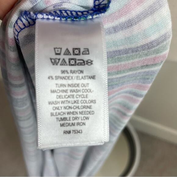 C&C California Multi Color Knit Stripe Maxi Dress Large - Picture 7 of 7